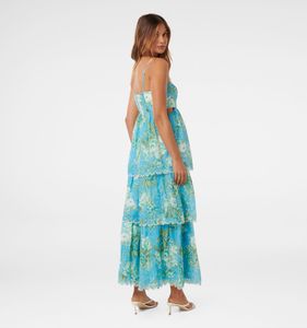 Floral Tiered Maxi Layered Dress