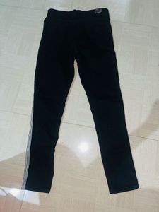 Black Side Stripe Skinny Jeans