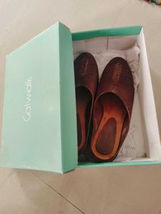 Catwalk Brown Slip-on Wedges