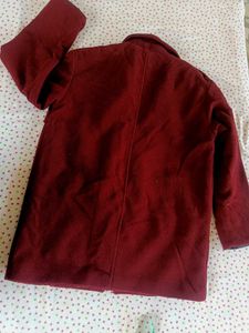 Vintage Burgundy Wool Coat