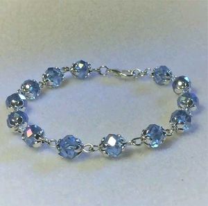 Blue Crystal Bead Bracelets