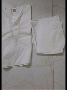 White Kurta Pyjama For kids
