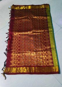 Multi Colour Pure Kanchi Pattu Saree