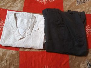 white shirt 👕 and black pant