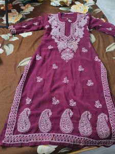 Purple Chikankari Kurta (Unused)
