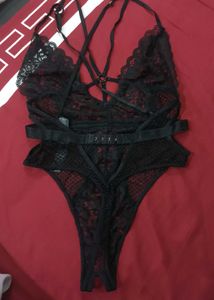 Black Lace Bodysuit..check label size
