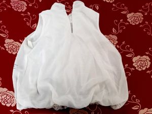 Stylish White Printed Top