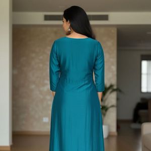 Elegant Teal chikankari Kurta