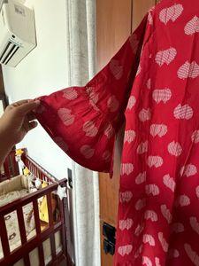 Loose Fit Shift Dress Red
