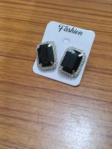 Black Stone Earrings