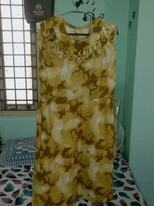 Abstract Print Sleeveless Dress
