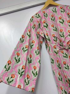 Floral Print Short Kurta