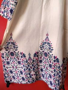 Boho Print Cream Kurti