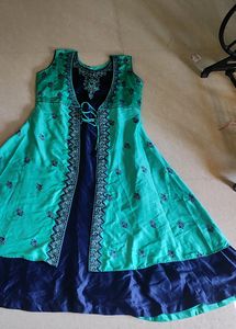 Size : XL, Model:long Chudi With Pant &amp; Dupatta, Design: Embroidery With Amazing Stone Work, New Dress, Sleeves Are There In Side The Chudi