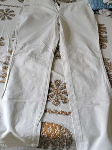 White Denim Pant