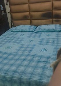 Blue Plaid Bedsheet Set