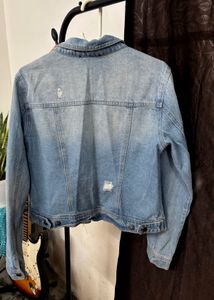 Light Blue Distressed Denim Jacket