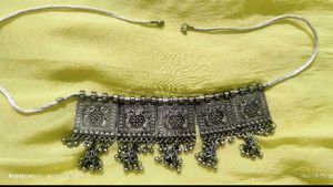 Silver Tone Statement Necklace