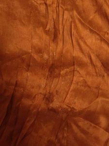 Rust Orange Brown Printed Designer Saree