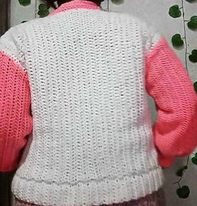 ❗FREE DELIVERY❗Crochet🩷 pink&amp;White 🤍Cardigan