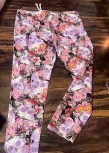 Floral Skull Print Leggings