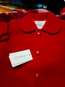 Red Velvet Baby Girl&#39;s Coat