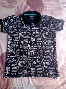 Boys Graphic Print slantT-shirt