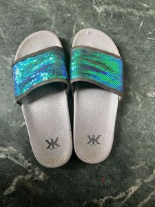 Sequin Slide Sandals
