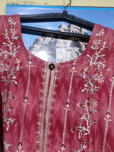 Pink Embroidered Kurta Set