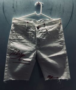 Custom White Denim Shorts