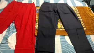 Blue And Red Trousers Combo