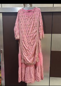 Layered Foil Print Kurti Dress