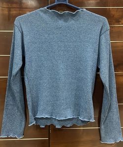 Blue Long Sleeve Top