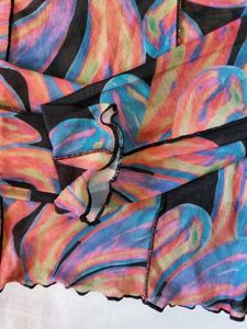 Abstract Printed Fitted Crop top