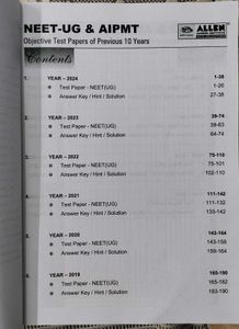 ALLEN NEET-UG &amp; AIPMT Papers