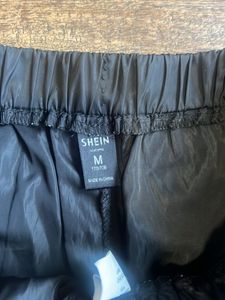 Shein Stylish Black Parachute Pants M