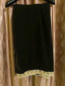 Black Saree with Gold Embellishments