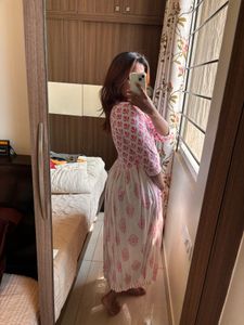 Pretty Pink And White Gown