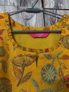 Yellow Party Wear Kurti