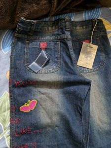 Embellished Wide Leg Jeans