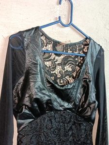 Partywear Lace Mini-Dress Layered Black 🖤