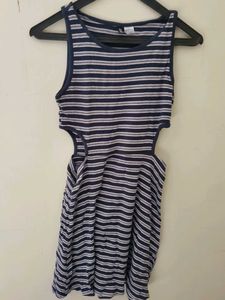 Hnm Blue Side Cut Dress