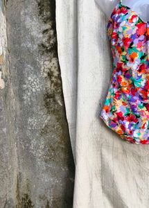 35119. Floral One Piece Swimsuit