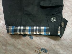 Black trousers, stretchable waist