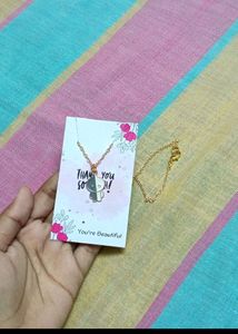 BTS Army BT21 Set Of 7 Gold Pleated Chains