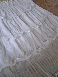 Tiered White Skirt