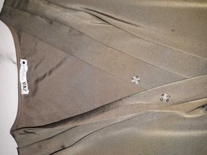 ZARA Elegant Olive Green Blouse