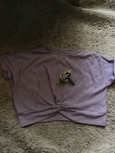 Zara Lavender Crop Top💜🫶🏻