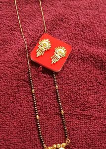 Bra And Mangalsutra Earring Combo
