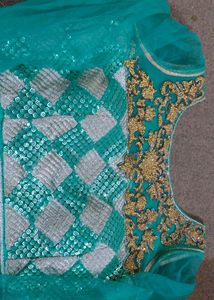 Sea Green  Embroidery Fully Stiched Sout